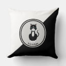 Search for black and white cat pillows Modern