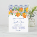 Search for blue and orange wedding invitations Mediterranean