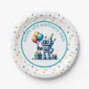 Search for robot plates Birthday party