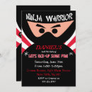 Search for ninja birthday invitations red and black