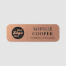 Search for copper name tags Branded