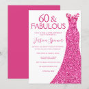 Search for 60 and fabulous invitations Pink