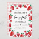 Search for strawberry invitations girl 1st birthday
