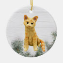 Search for orange tabby cat ornaments Red