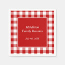Search for red and white gingham napkins Reunion