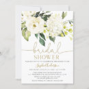 Search for white rose bridal shower invitations Elegant modern floral
