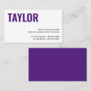 Search for kids business cards Purple
