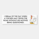 Search for chicken bumper stickers road