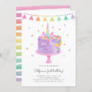 Search for cake birthday invitations Unicorn