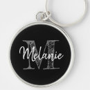 Search for letter m keychains Black and white