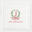 Search for christmas paper napkins Wreath