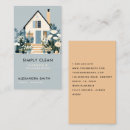 Search for cleaning services business cards House cleaner