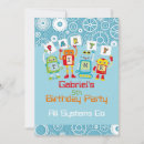 Search for robot birthday invitations Boy
