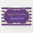 Search for purple gold banners Happy birthday