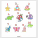 Search for number 1 stickers Colorful