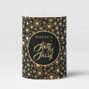 Search for gold and black candles 60th birthday party