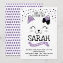 Search for black cat birthday invitations Girl