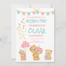Search for teddy bear tea party invitations Pink