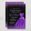 Search for dark purple quinceanera invitations 15th birthday party