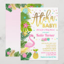 Search for pool baby shower invitations Flamingo