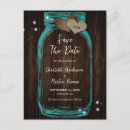Search for mason jar save the date postcards Wood