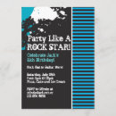 Search for rock and roll birthday invitations Grunge
