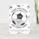 Search for soccer thank you cards Black and white