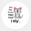 Search for rock paper scissors stickers Throat