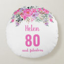 Search for 80th birthday pillows 80 and fabulous