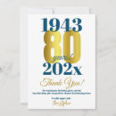 Search for 80th birthday thank you cards Thanks