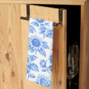 Search for blue sunflowers kitchen towels Pattern