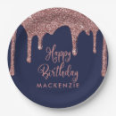 Search for navy and pink plates Glitter