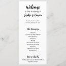 Search for outline wedding programs Black and white