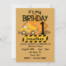 Search for garbage truck birthday invitations Boy