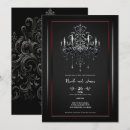 Search for black red silver wedding invitations Classy