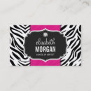 Search for zebra business cards girly
