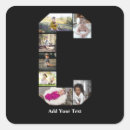 Search for monogram letter c stickers Black and white