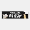Search for cat bumper stickers Vegan