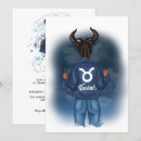 Search for taurus birthday invitations Blue