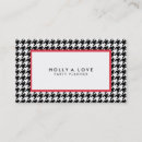 Search for houndstooth business cards white