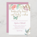 Search for butterfly kisses and baby wishes invitations Whimsical