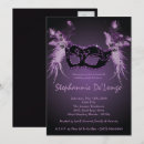 Search for purple masquerade invitations Girly