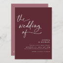 Search for burgundy wedding invitations Simple