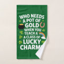 Search for st patricks day bath towels Green