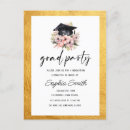 Search for graduation invitation postcards Gold