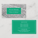 Search for journalist business cards Proofreader