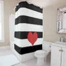 Search for black white and red shower curtains Heart