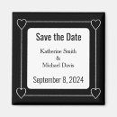 Search for save the date wedding magnets Black