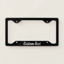 Search for black and white license plate frames Script