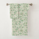Search for green leaves bath towels Beige